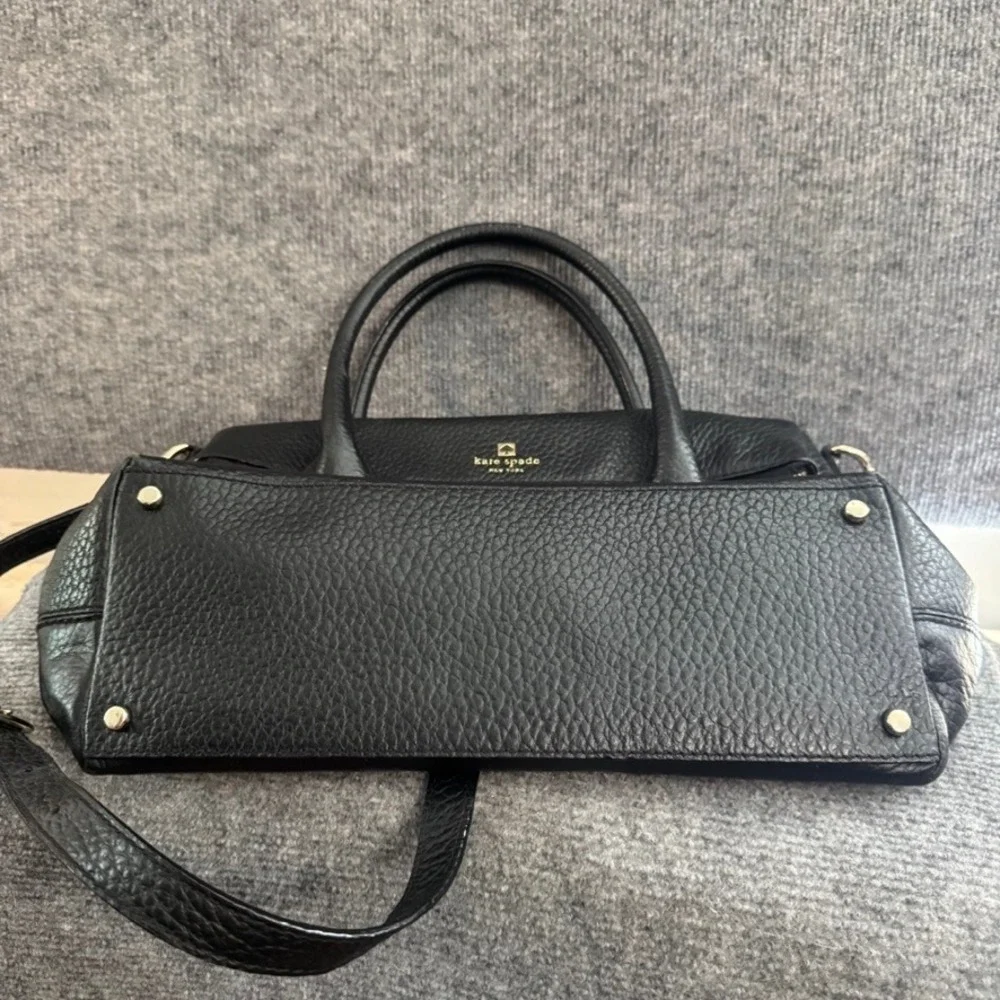 Kate Spade Cobble Hill Little Minka Black Pebbled Leather Satchel Crossbody Bag